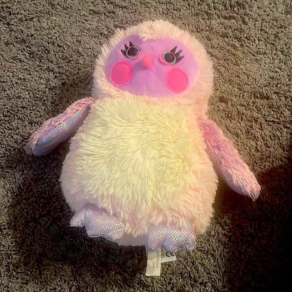 Owl GANZ pink purple shiny sparkles blush hyperpigmentation 😜 eyelashes fluffy